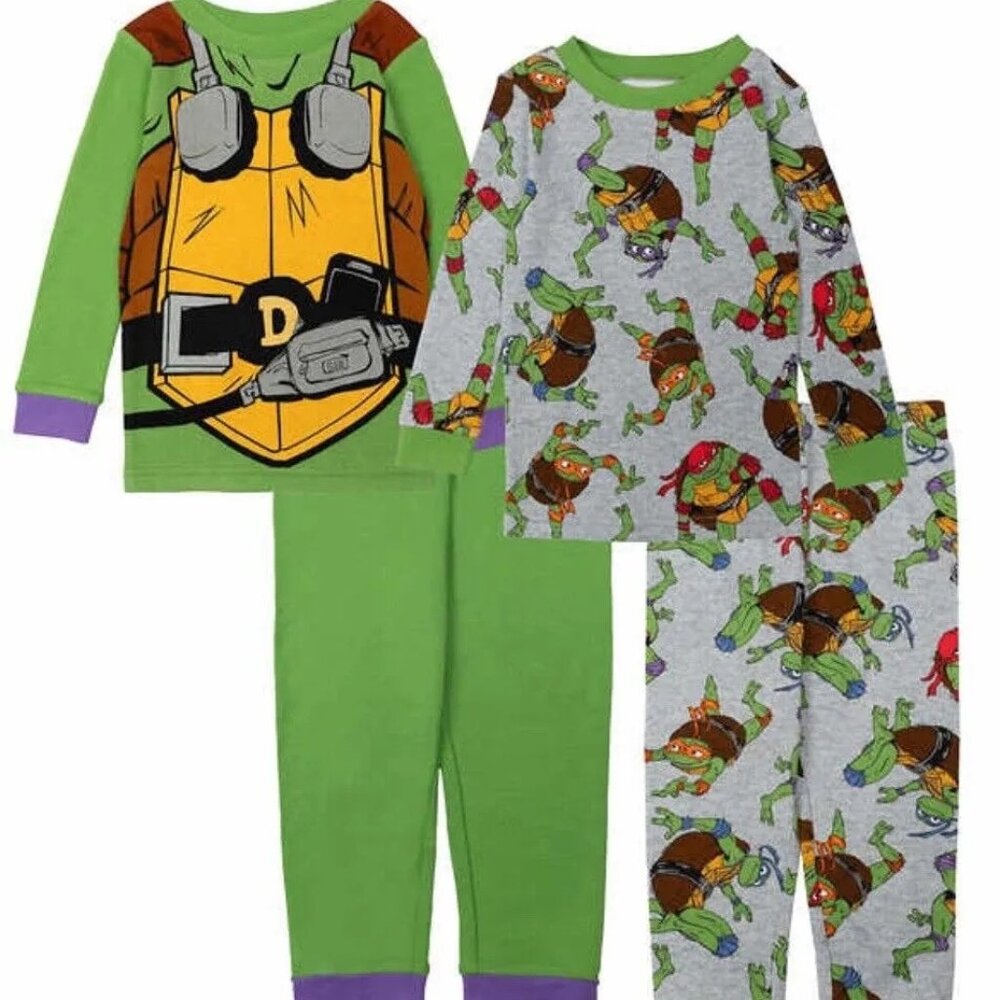 Teenage Mutant Ninja Turtles Toddler Boy's Donatello Glow-in-the-Dark Pajama Set